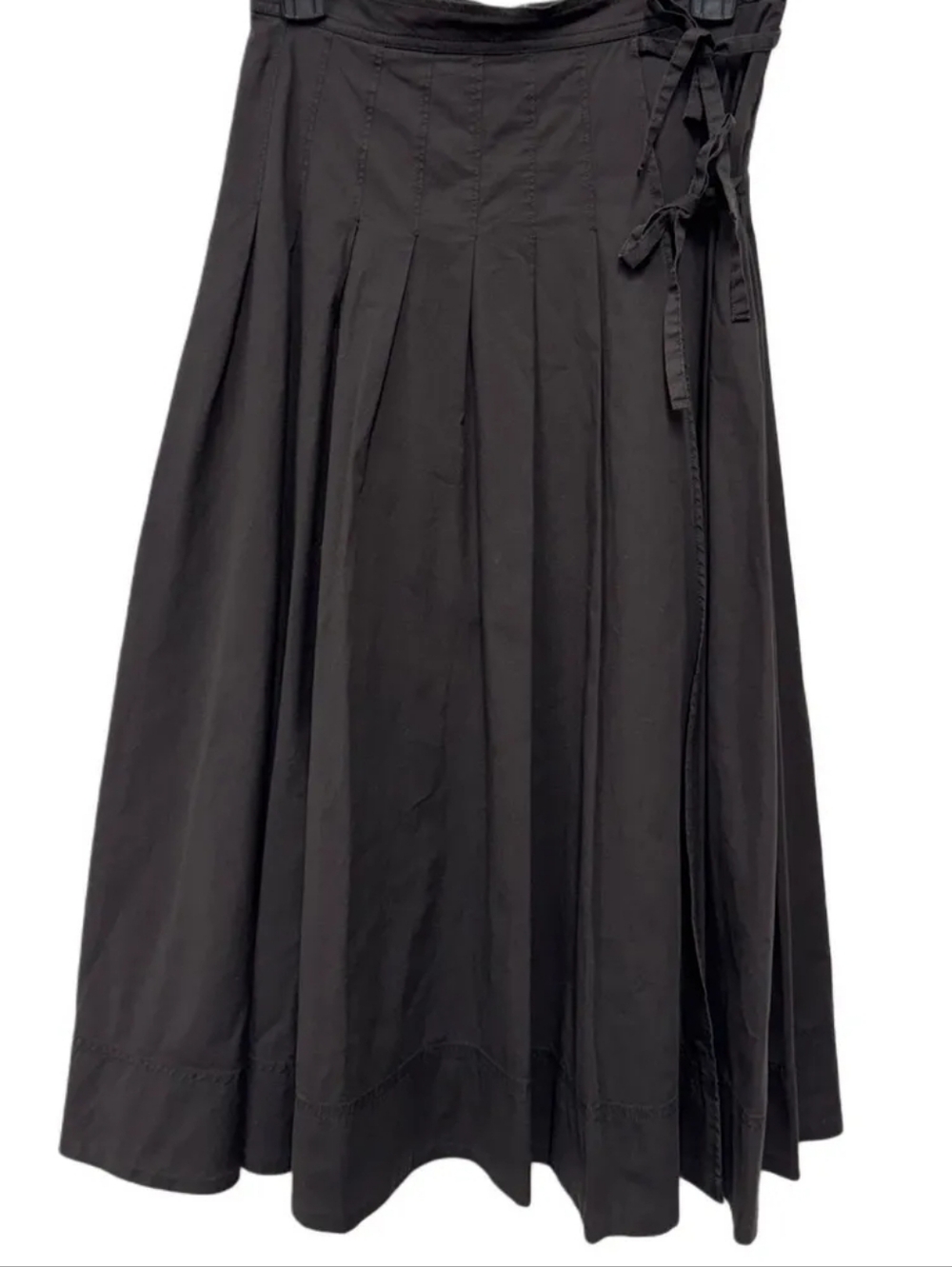 MARELLA by Max Mara Brown A-Line Midi Skirt with Side Tie